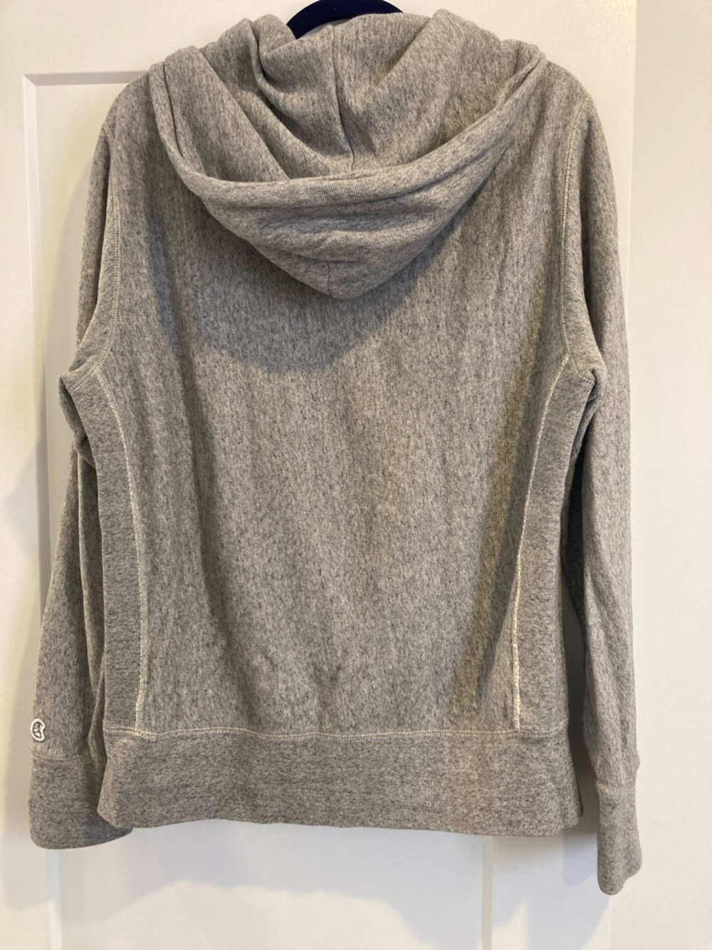 Todd Snyder/Champion Light Gray Hoodie with Cream Drawcords - Picture 5 of 7